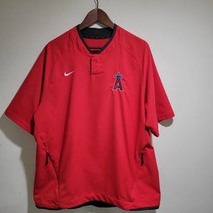 Nike Baseball Los Angeles Anaheim Angels Pullover Short Sleeve Warm Up Jacket XL